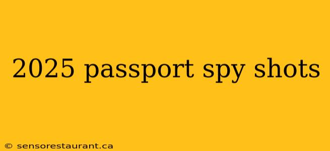 2025 passport spy shots