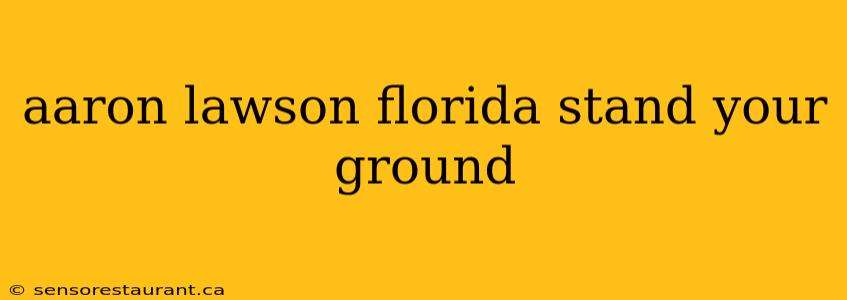 aaron lawson florida stand your ground