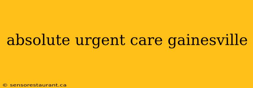 absolute urgent care gainesville