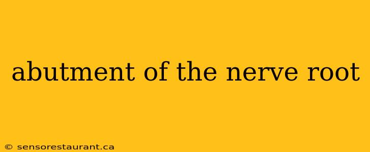 abutment of the nerve root