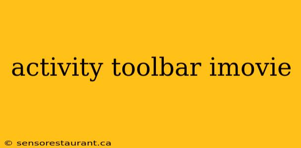activity toolbar imovie