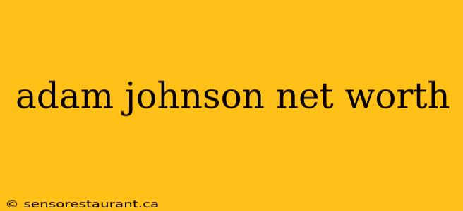 adam johnson net worth