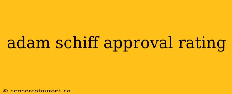 adam schiff approval rating