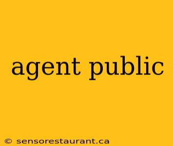 agent public