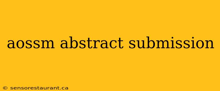 aossm abstract submission