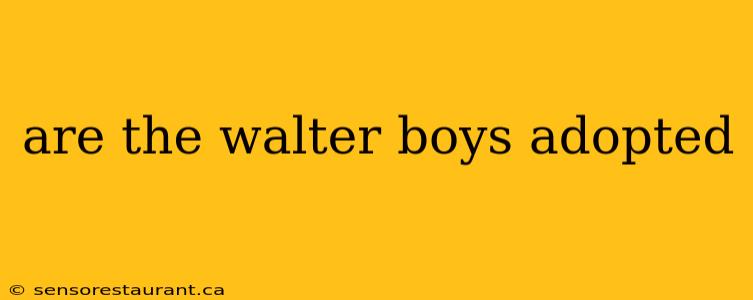 are the walter boys adopted