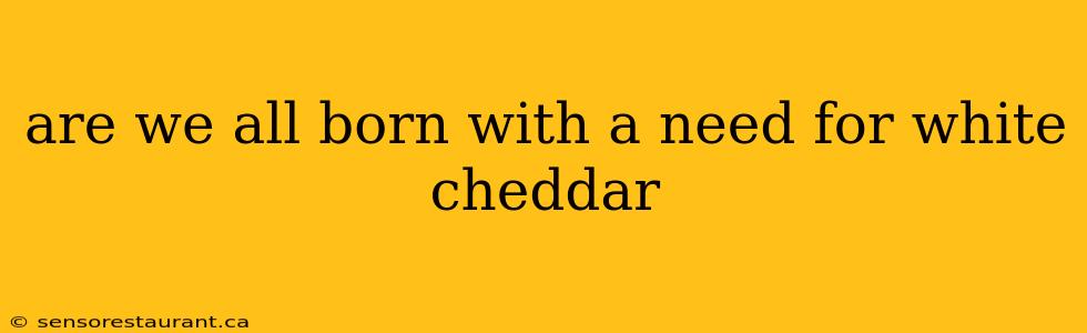 are we all born with a need for white cheddar