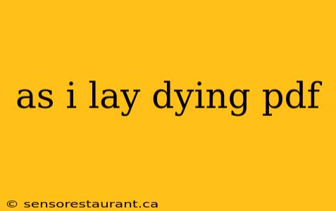 as i lay dying pdf