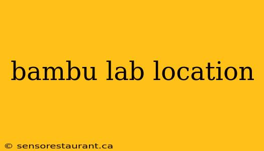 bambu lab location