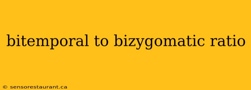 bitemporal to bizygomatic ratio