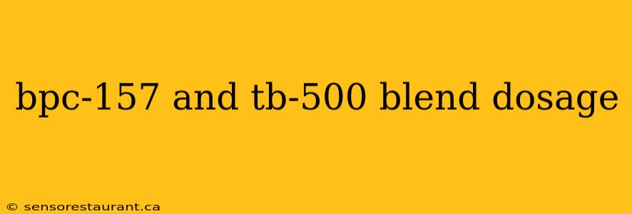 bpc-157 and tb-500 blend dosage