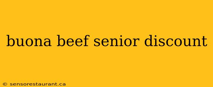 buona beef senior discount