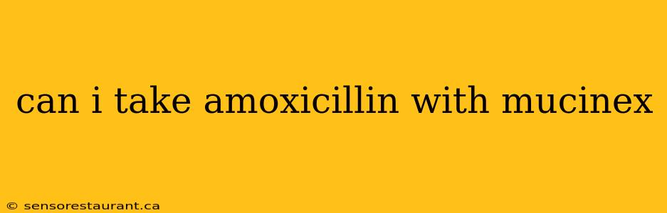 can i take amoxicillin with mucinex