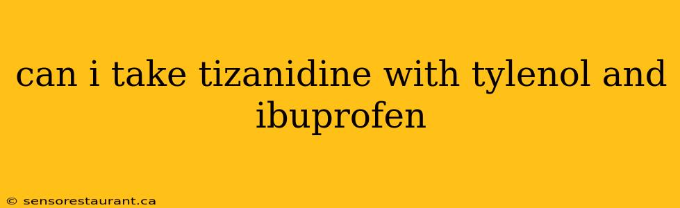 can i take tizanidine with tylenol and ibuprofen