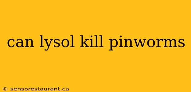 can lysol kill pinworms