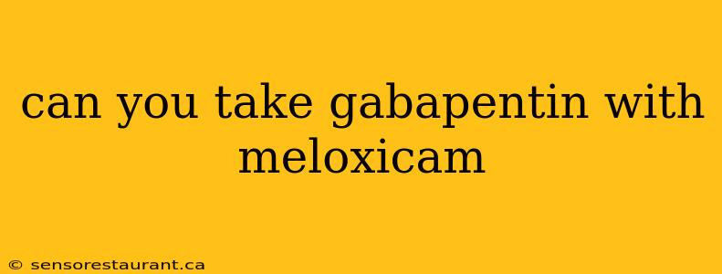 can you take gabapentin with meloxicam