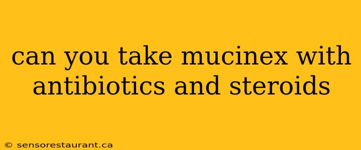 can you take mucinex with antibiotics and steroids