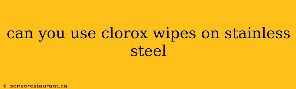 can you use clorox wipes on stainless steel