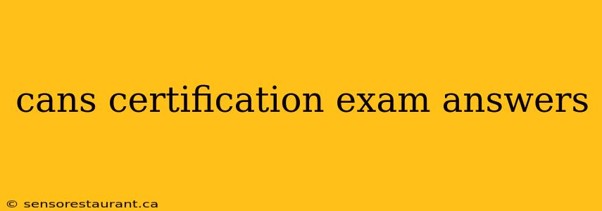 cans certification exam answers