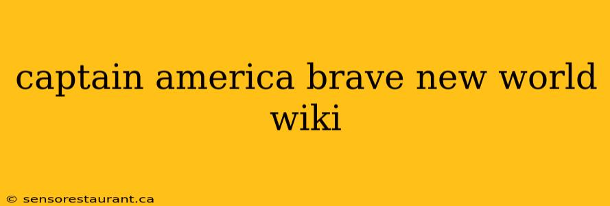 captain america brave new world wiki