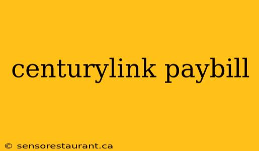 centurylink paybill