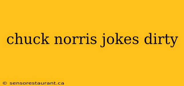 chuck norris jokes dirty