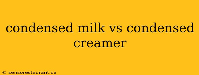 condensed milk vs condensed creamer