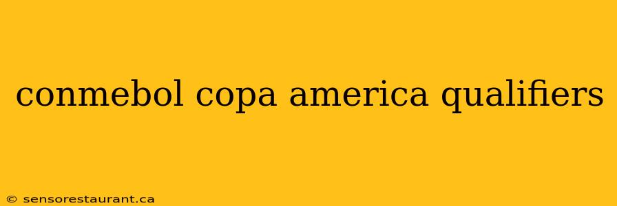 conmebol copa america qualifiers