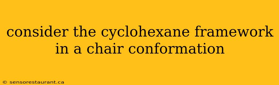 consider the cyclohexane framework in a chair conformation