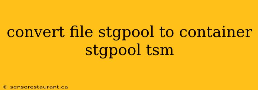 convert file stgpool to container stgpool tsm