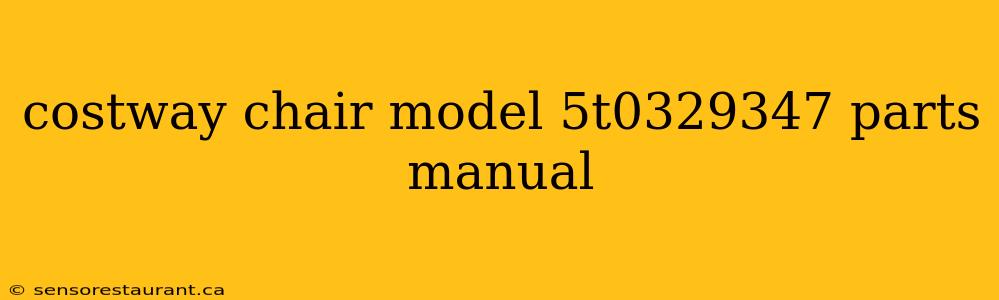 costway chair model 5t0329347 parts manual