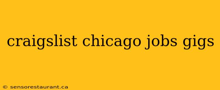 craigslist chicago jobs gigs