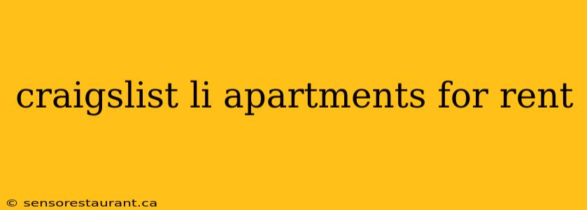 craigslist li apartments for rent