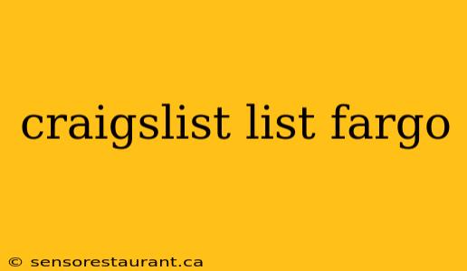 craigslist list fargo