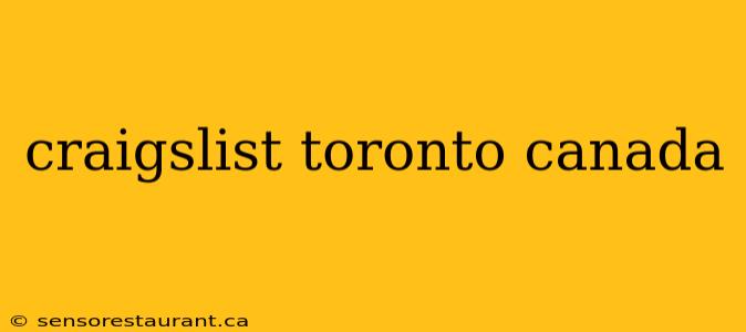 craigslist toronto canada