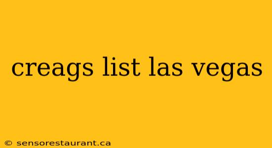 creags list las vegas