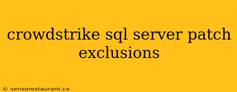 crowdstrike sql server patch exclusions