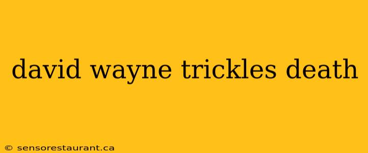 david wayne trickles death