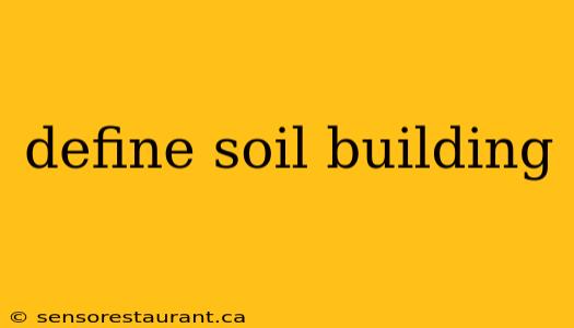 define soil building