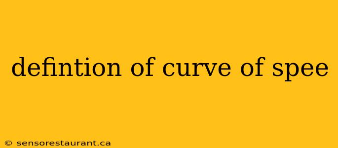 defintion of curve of spee