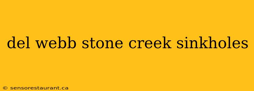 del webb stone creek sinkholes