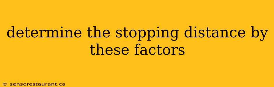 determine the stopping distance by these factors