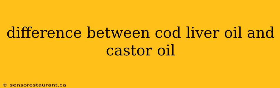 difference between cod liver oil and castor oil