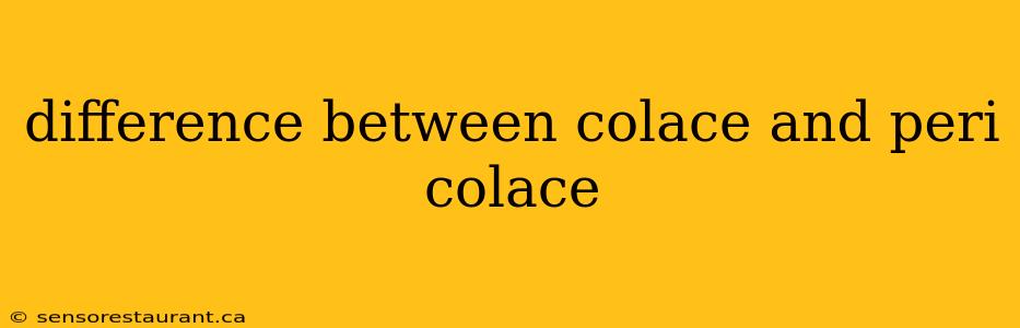 difference between colace and peri colace