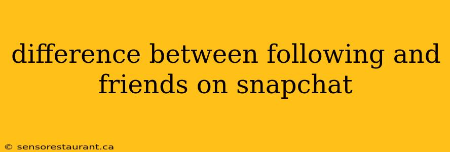 difference between following and friends on snapchat