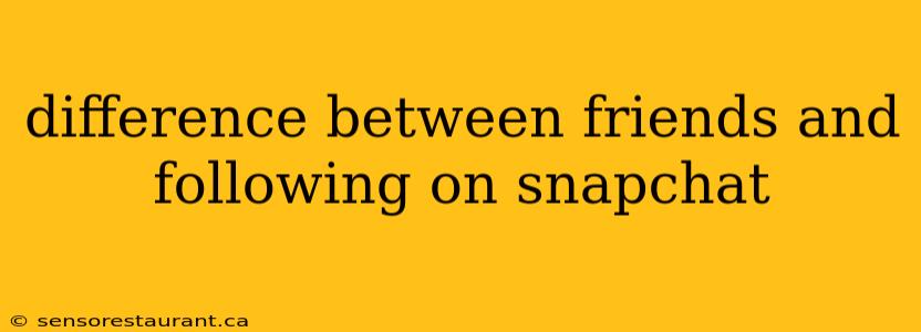 difference between friends and following on snapchat