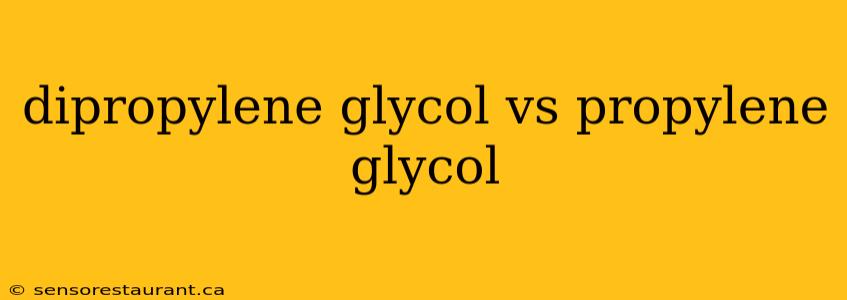 dipropylene glycol vs propylene glycol