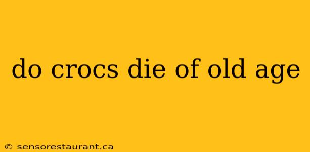 do crocs die of old age