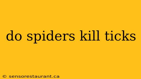 do spiders kill ticks