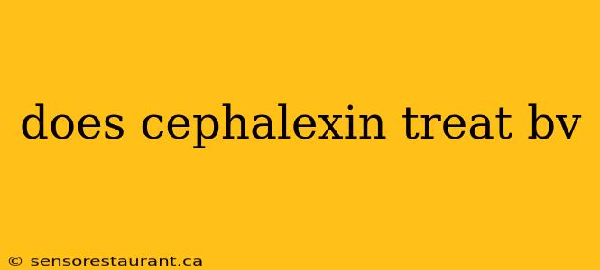 does cephalexin treat bv